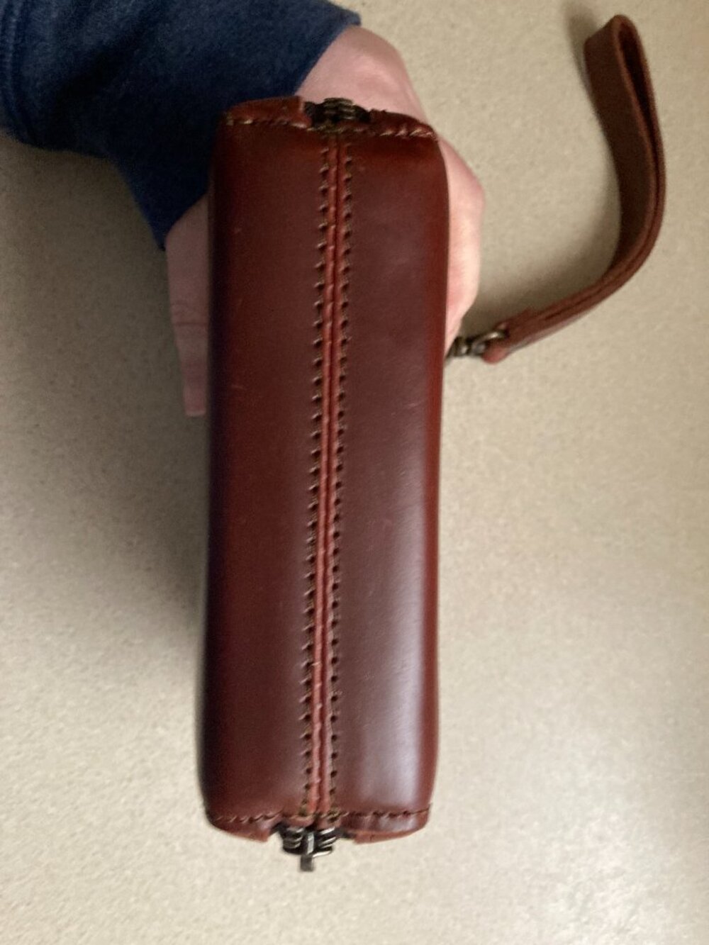 Love 41 Love41 Saddleback Leather Small Accordion Wristlet Wallet CHESTNUT - Picture 5 of 8